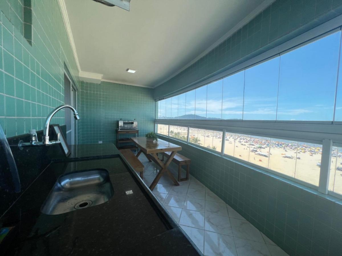 Apartamento Guilhermina de frente para o mar Praia Grande (Santos) Exterior foto